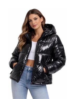 Calvin Klein Black Quilted Puffer Coat